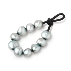 10-11mm Light Chambray Blue Baroque large hole Pearls 10 pieces