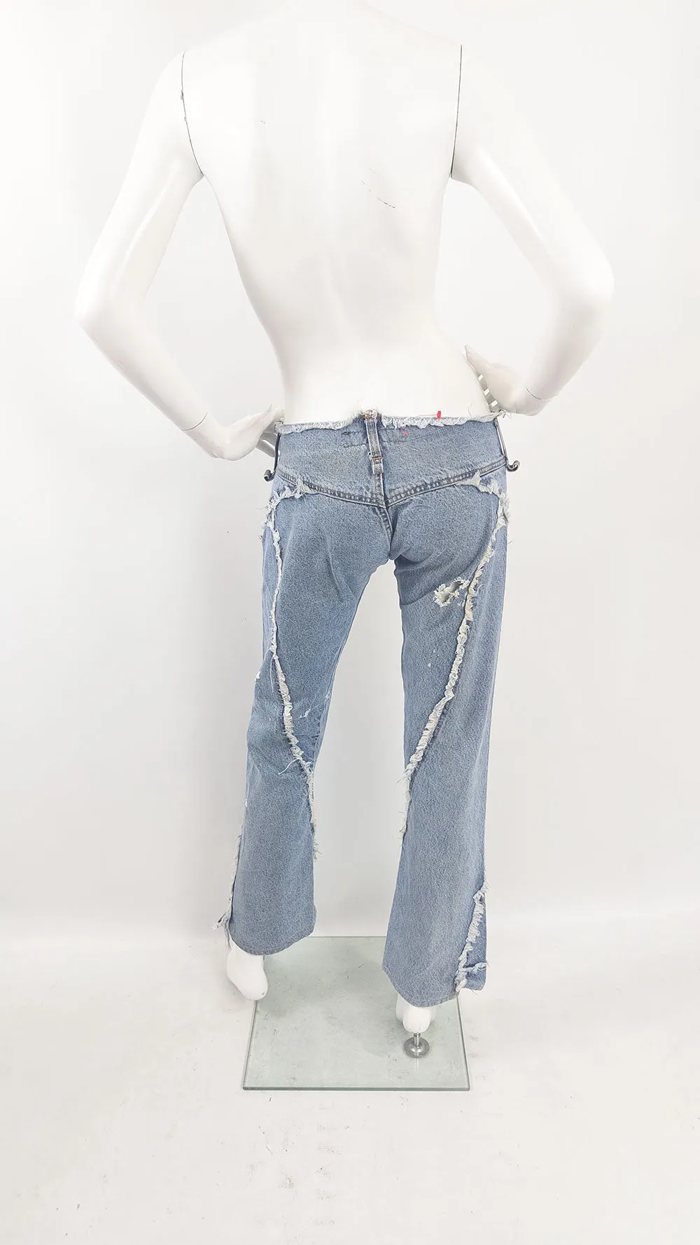 Andrew Mackenzie Vintage y2k Low Waist Distressed Jeans, 2000s