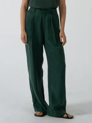 Artisan Cupro Pant - Deep Emerald