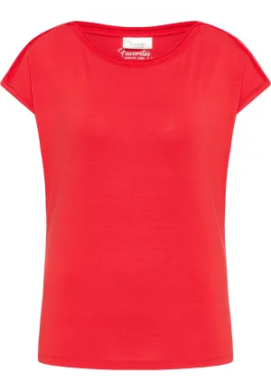 Barbara Lebek Boat-Neck Tee in Red