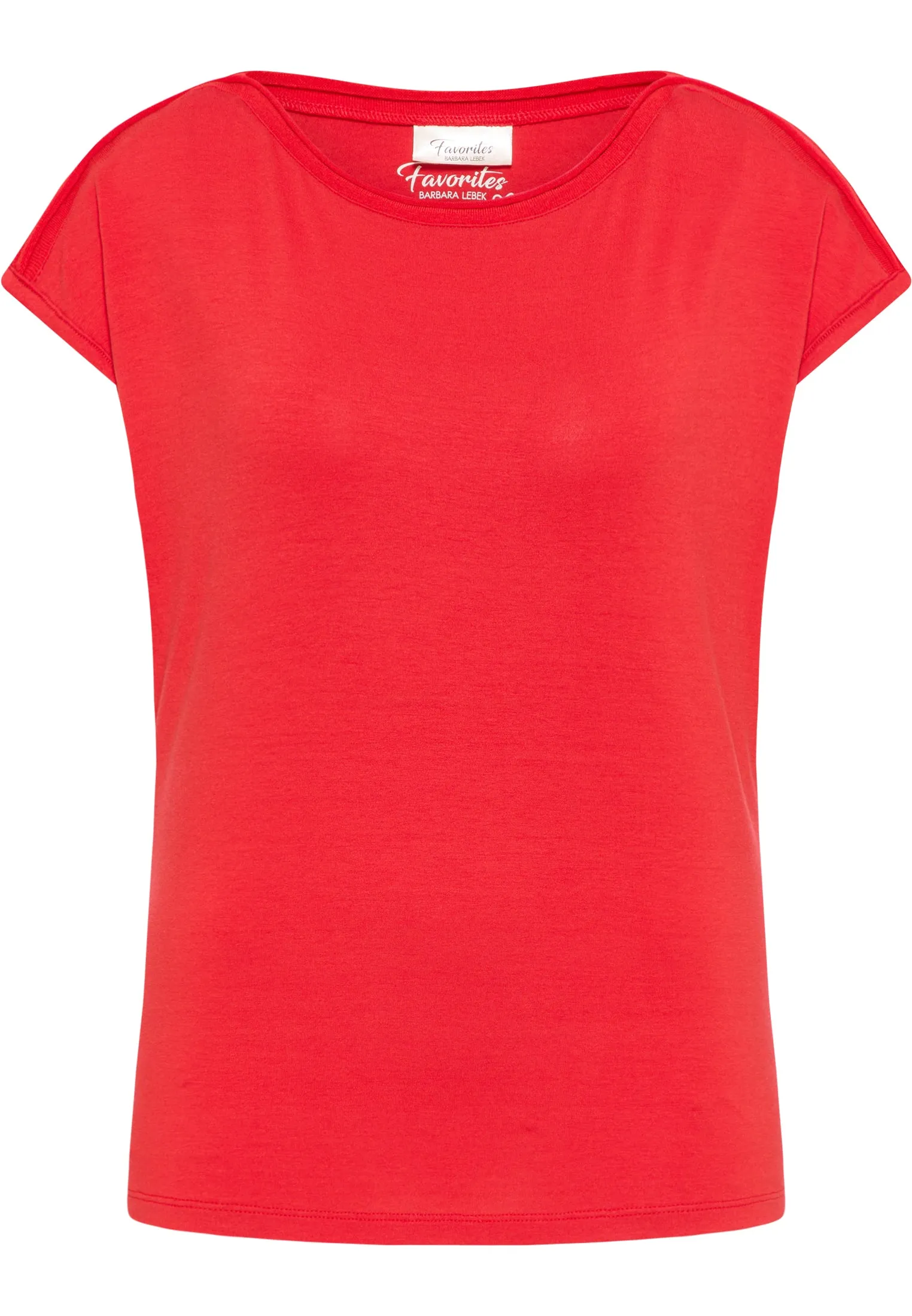 Barbara Lebek Boat-Neck Tee in Red