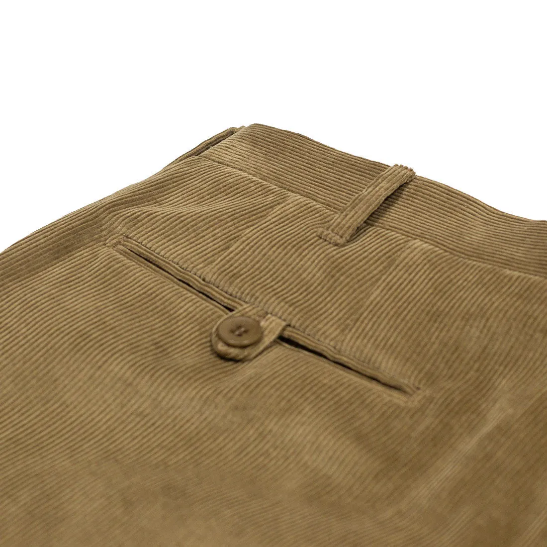 Beige medium-wale corduroy cotton trousers (restock)