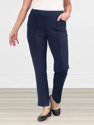 Christal pull-on pintuck ankle pant