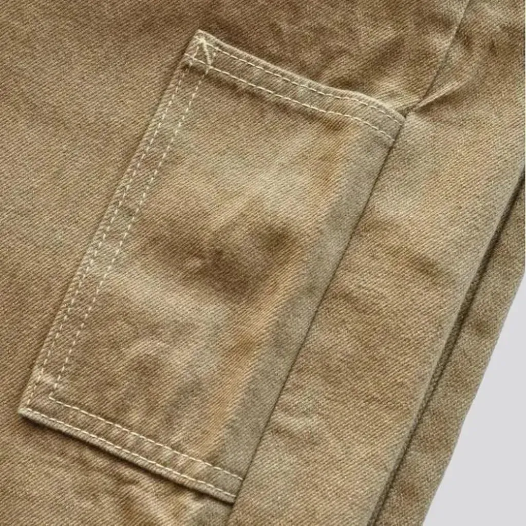 Color men's selvedge jeans