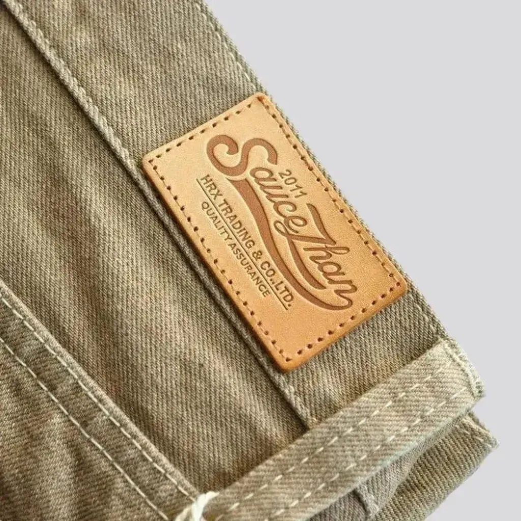 Color men's selvedge jeans