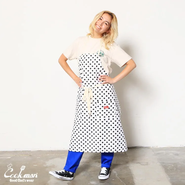 Cookman Long Apron - Dots : White