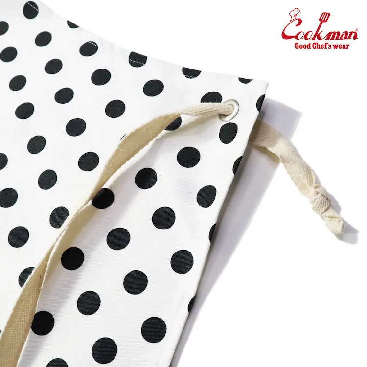 Cookman Long Apron - Dots : White