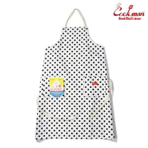 Cookman Long Apron - Dots : White