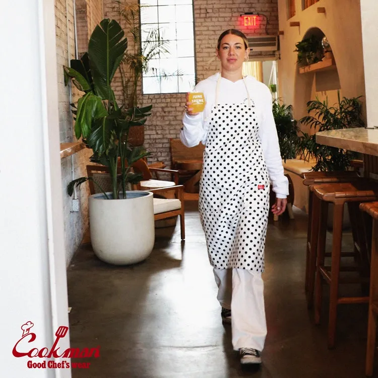 Cookman Long Apron - Dots : White