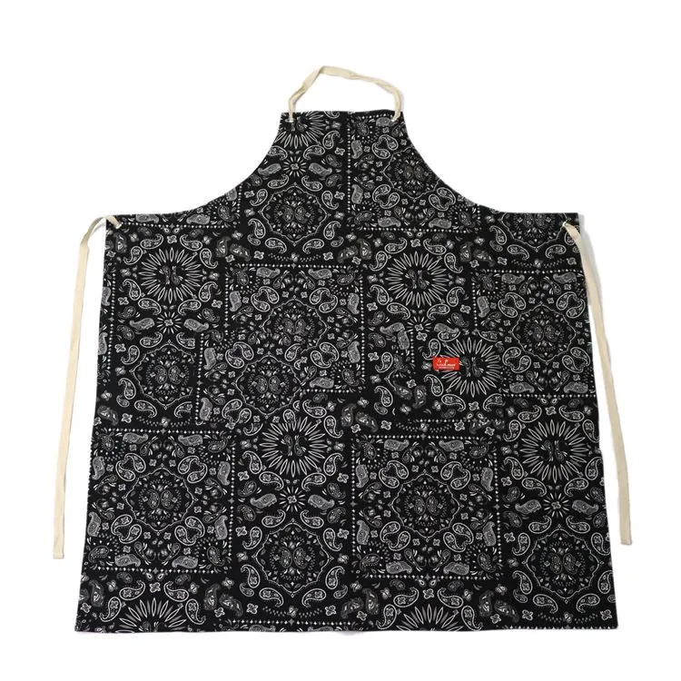 Cookman Long Apron - Paisley : Black