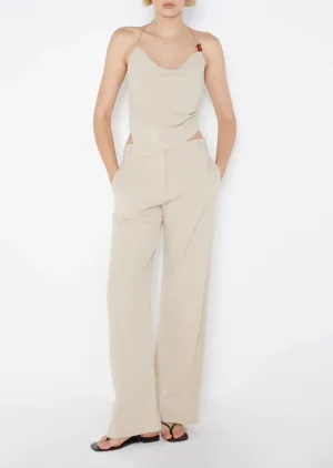 Desiree Straight Leg Pant - Sand