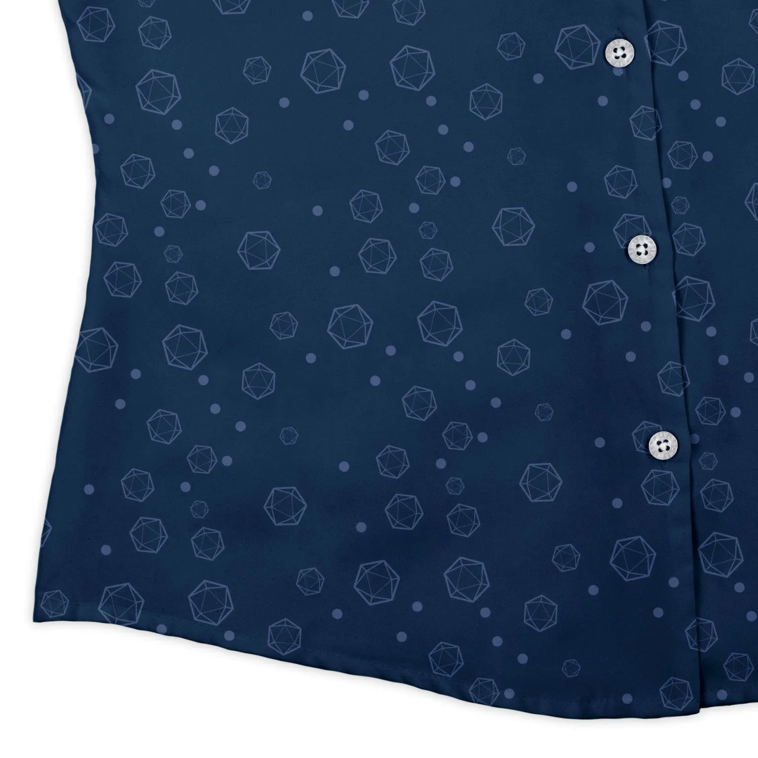 Dnd Dice Bubbles Curvy Button Up Shirt