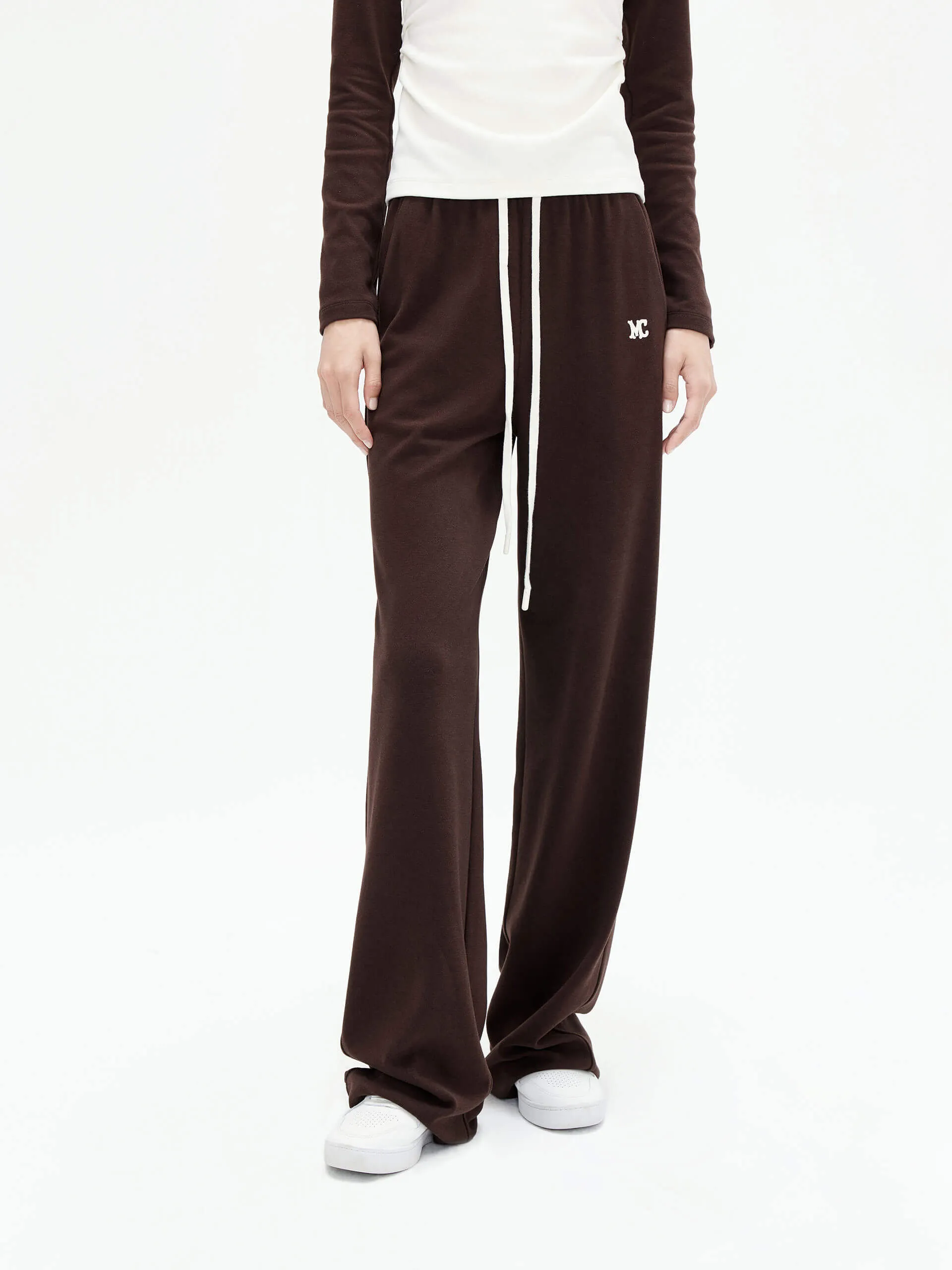 Drawstring Straight Leg Trousers