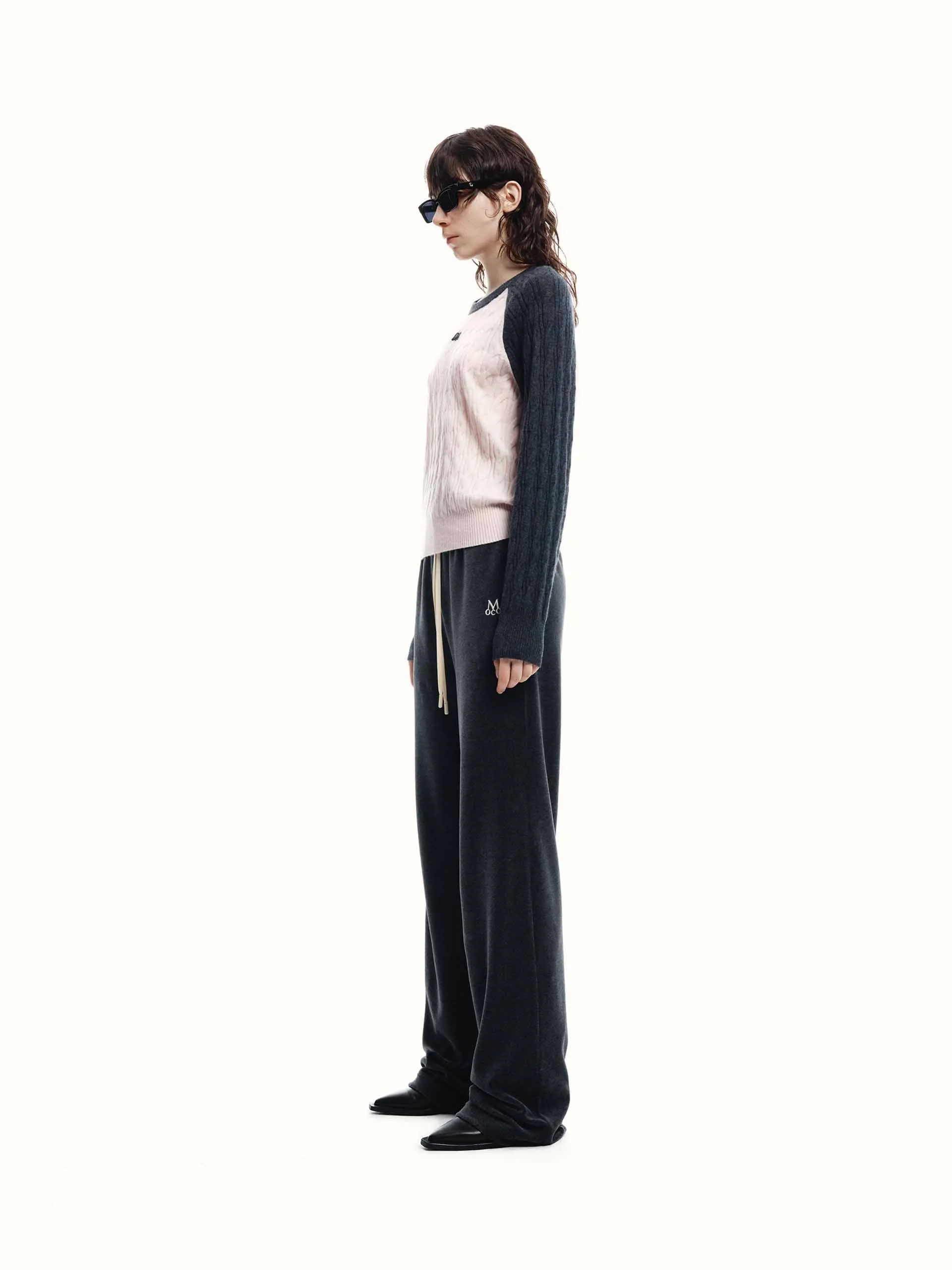 Drawstring Straight Leg Trousers