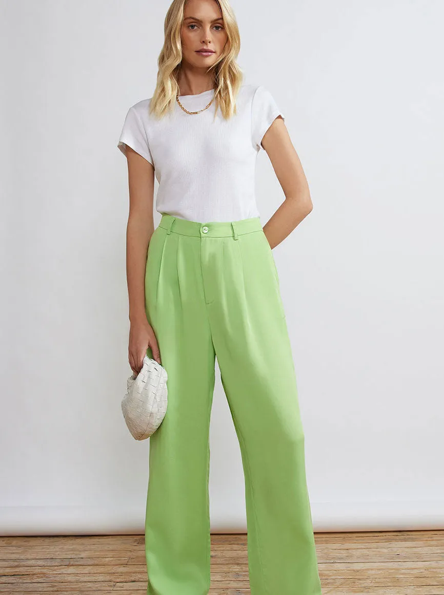 Edith Green Wide-Leg Trousers