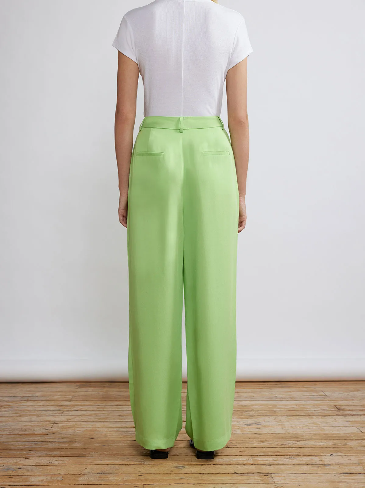 Edith Green Wide-Leg Trousers