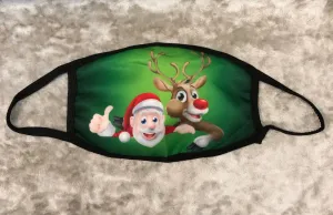 Face Mask Santa And Reindeer