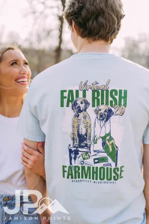 Farmhouse Virtual Fall Rush Dog Tee