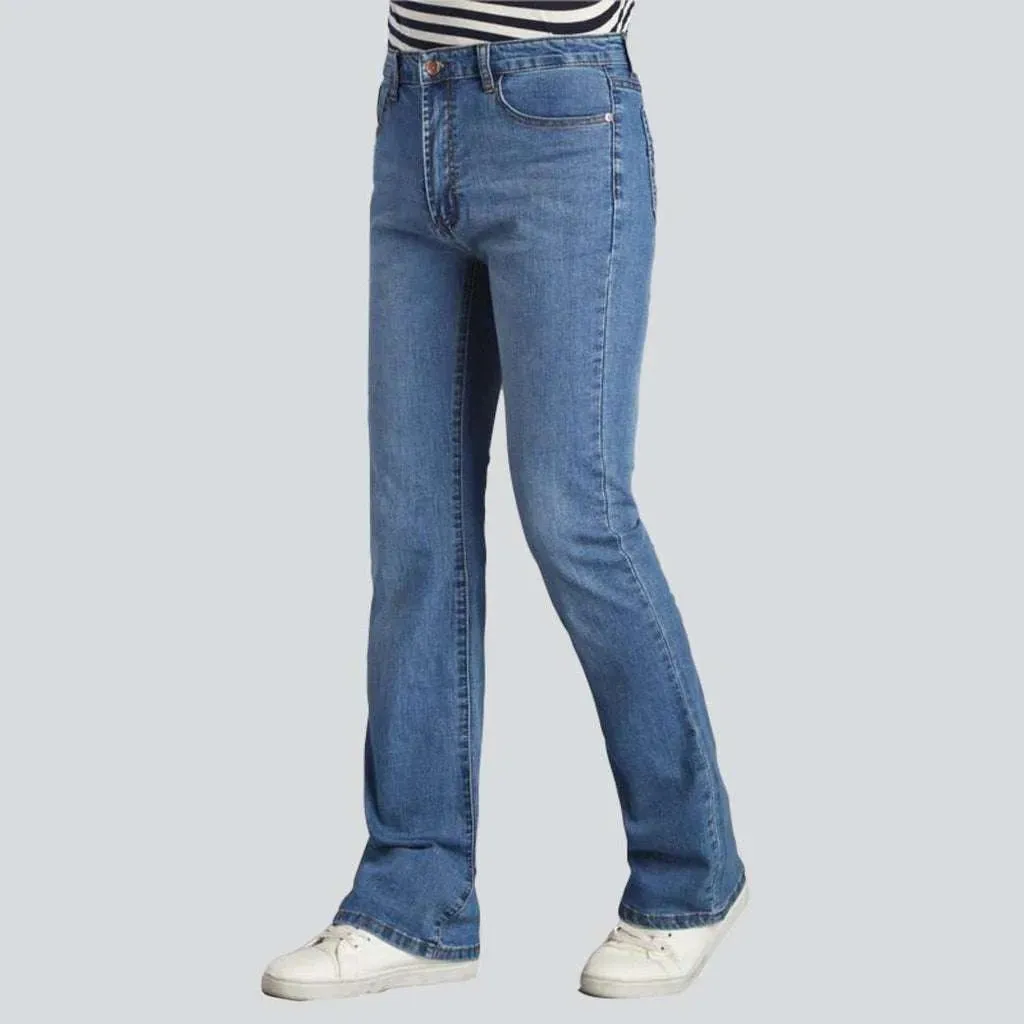 Fashionable boot cut men's jeans