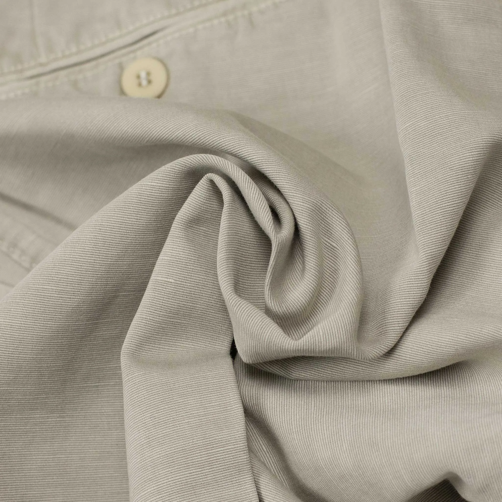 Flat-front trousers in cement grey medium-weight cotton/linen