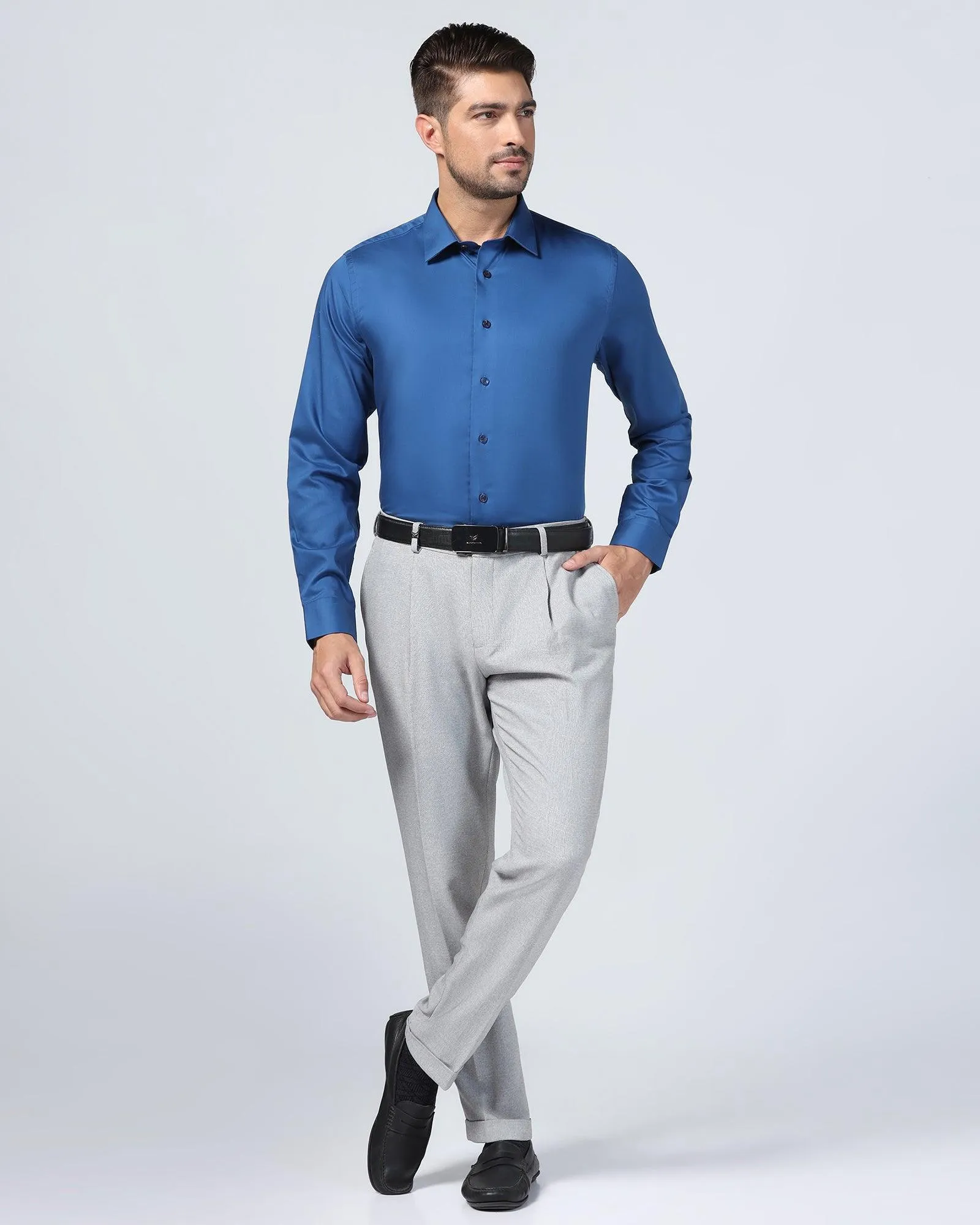 Formal Cobalt Solid Shirt - Alice