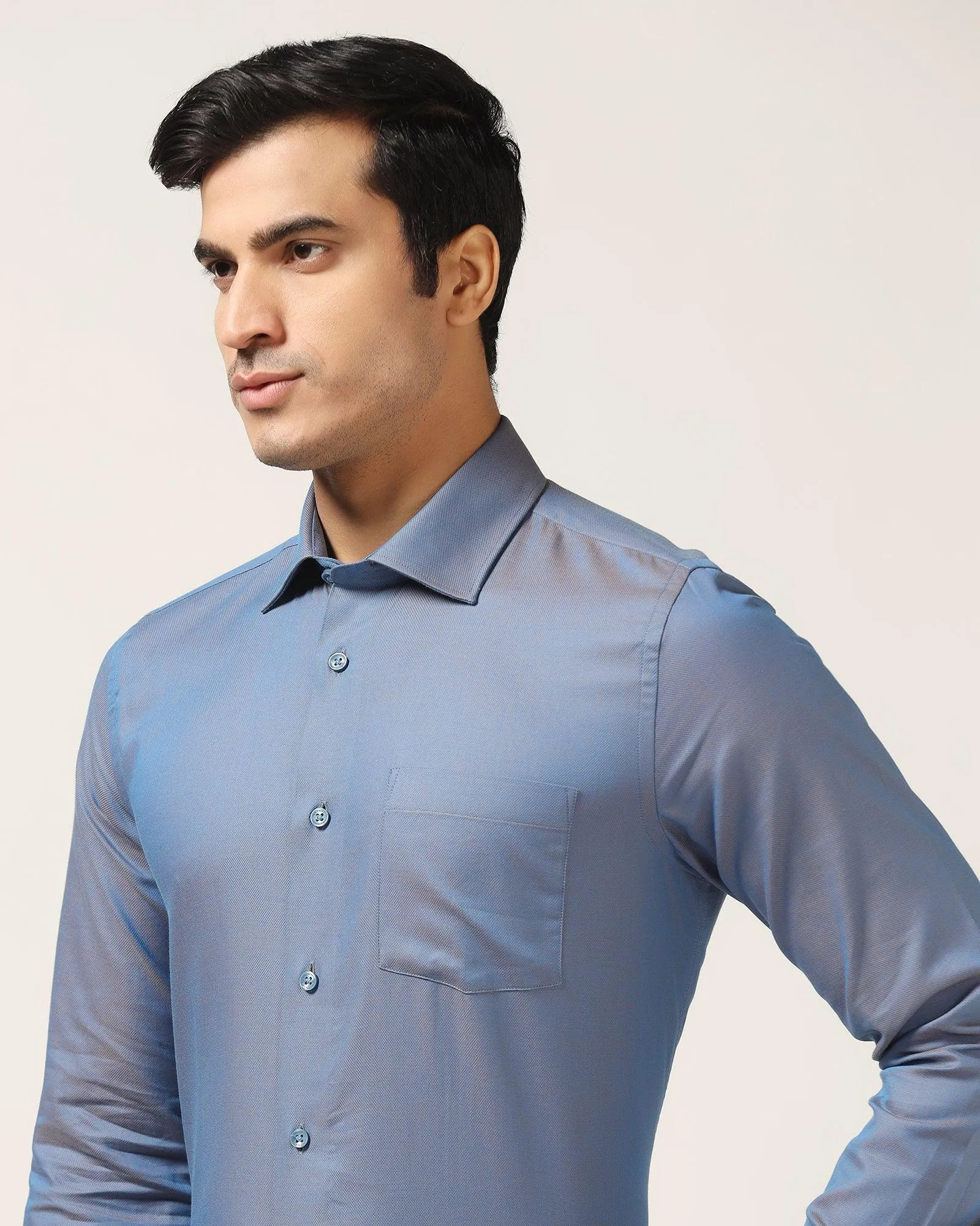 Formal Cobalt Textured Shirt - Brat