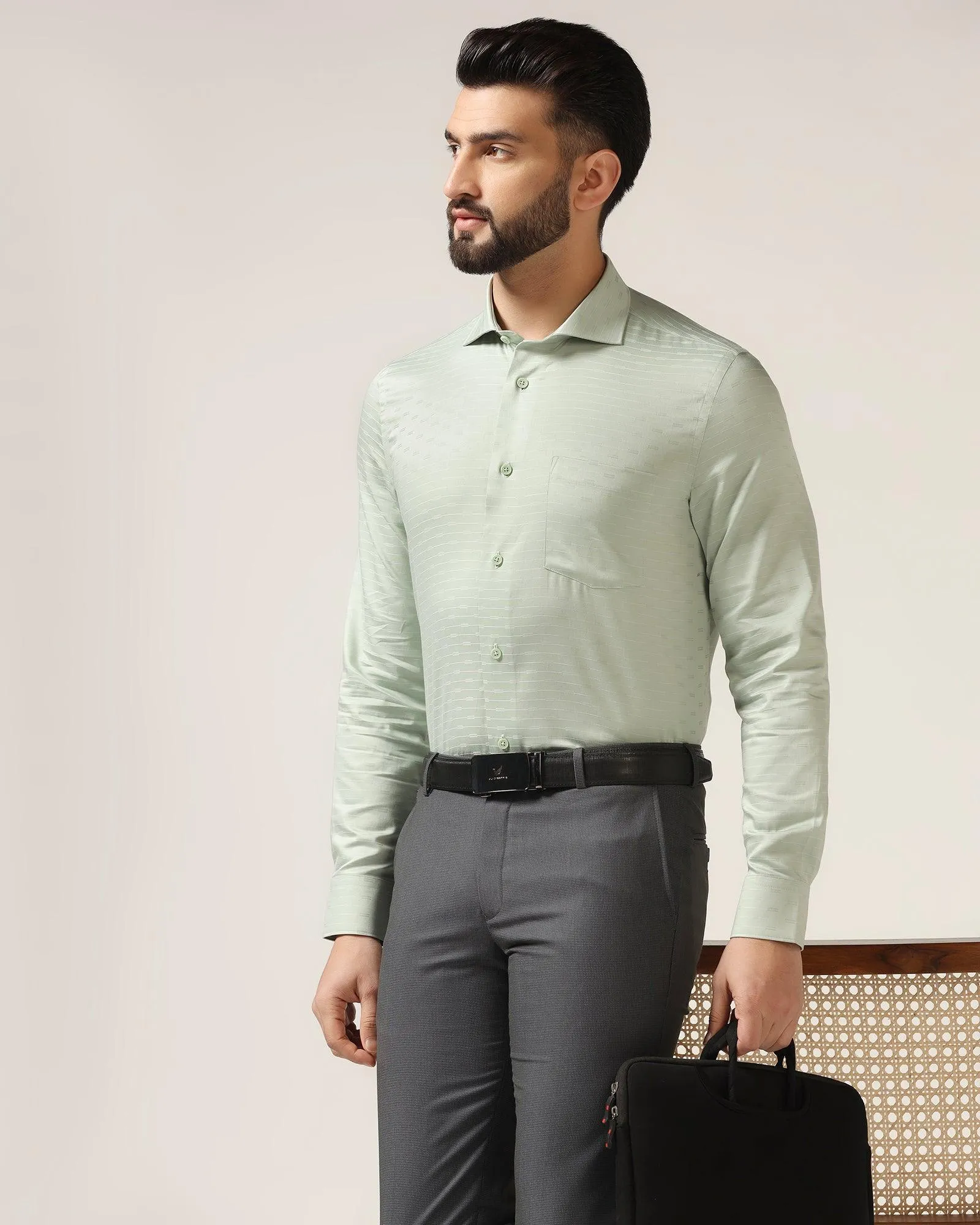 Formal Green Stripe Shirt - Dax