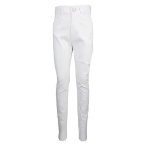 GIRLS WHITE CROPPED GIRLS TROUSERS