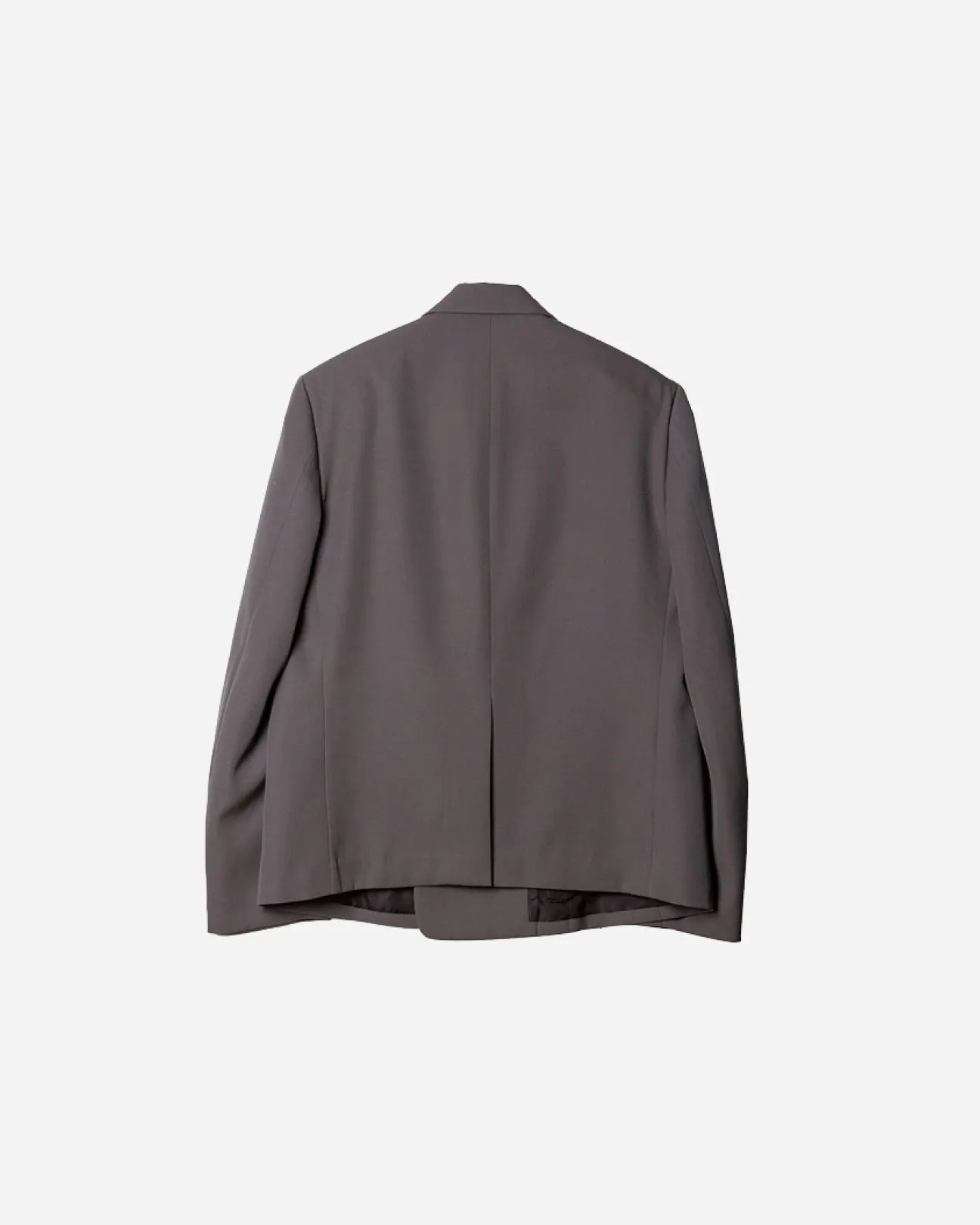 HEAVY WOOL GABARDINE DOUBLE BREASTED JACKET .10【GUNMETAL】