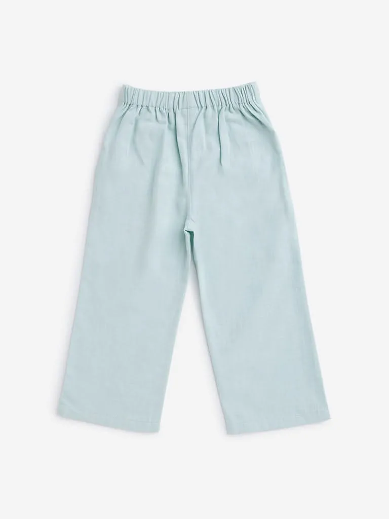 HOP Kids Sage Pleated Wide-Leg Pants