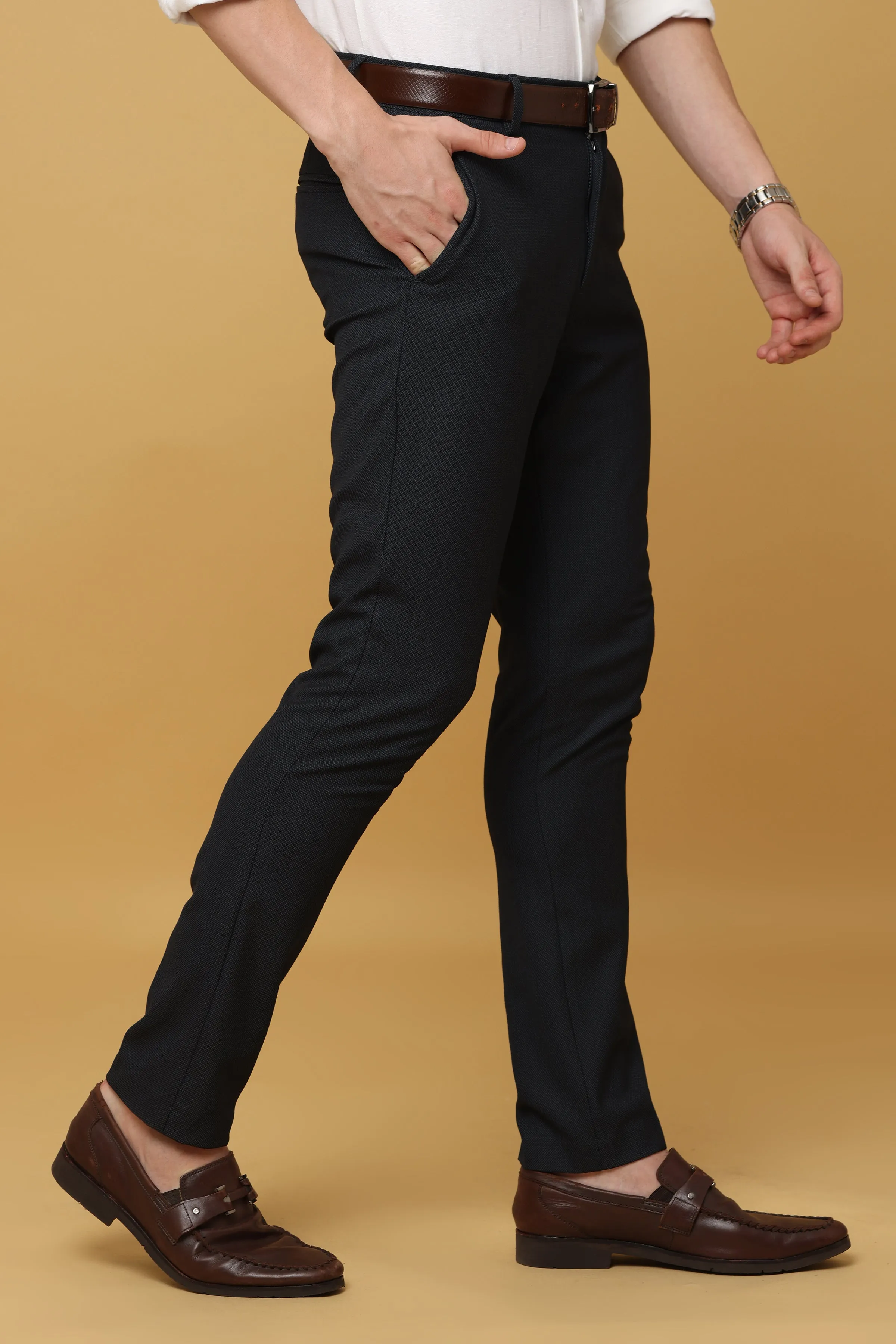 Ivyn Sophisticated Grey Formal Trousers