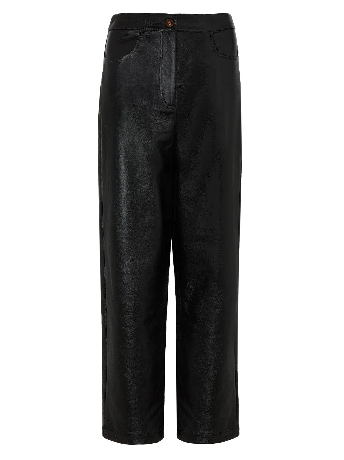 Janice Black Vinyl Trousers