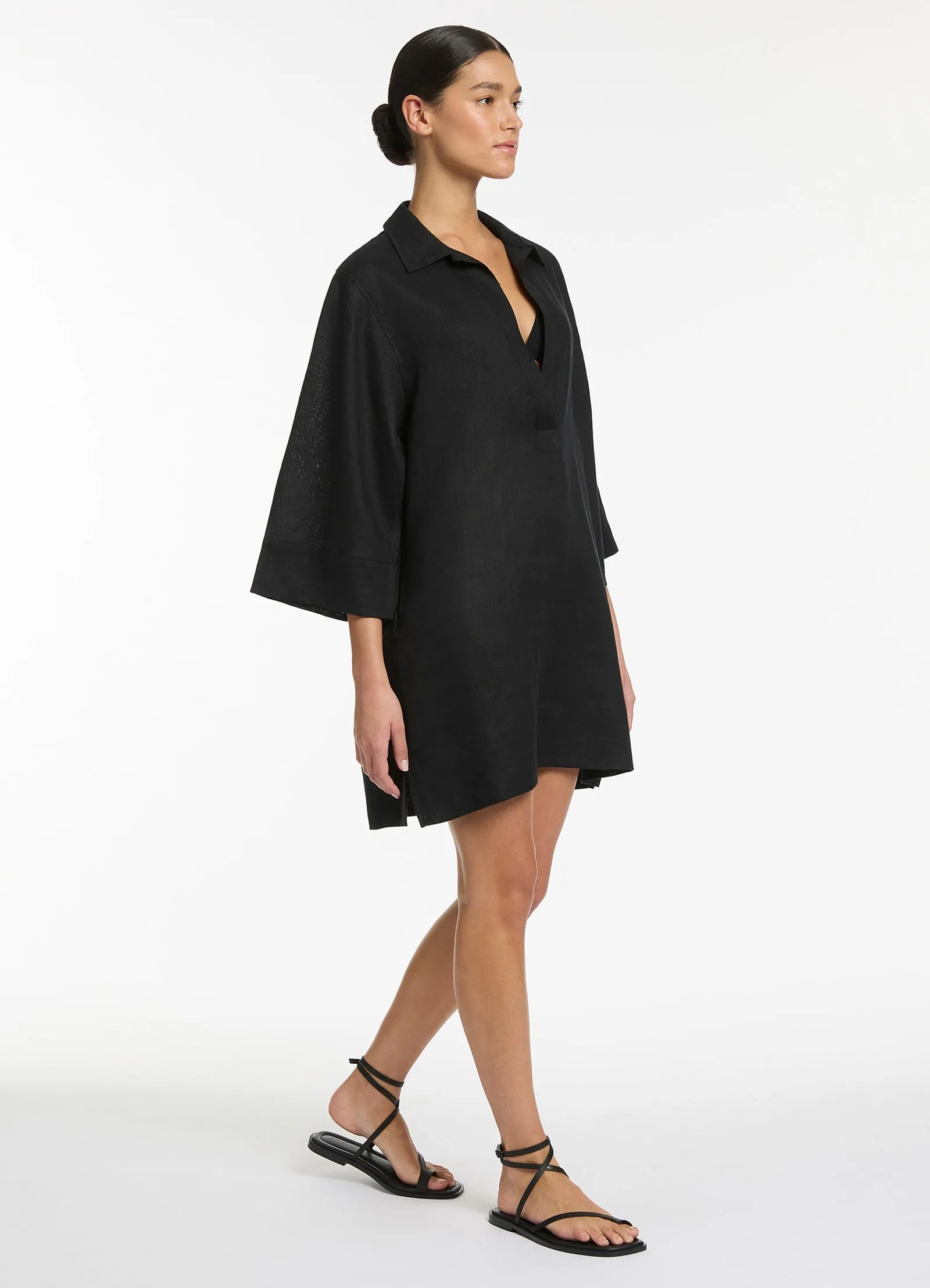 Jetset Pullover Kaftan - Black