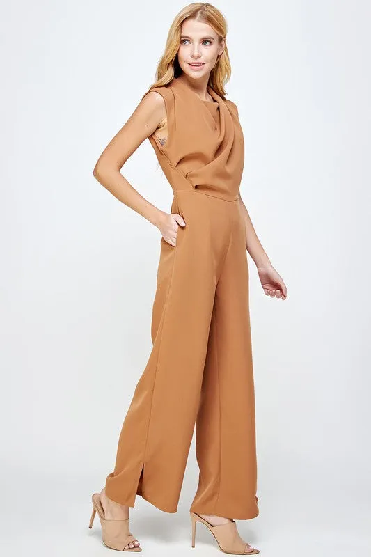 Just For Me Jumpsuit Camel