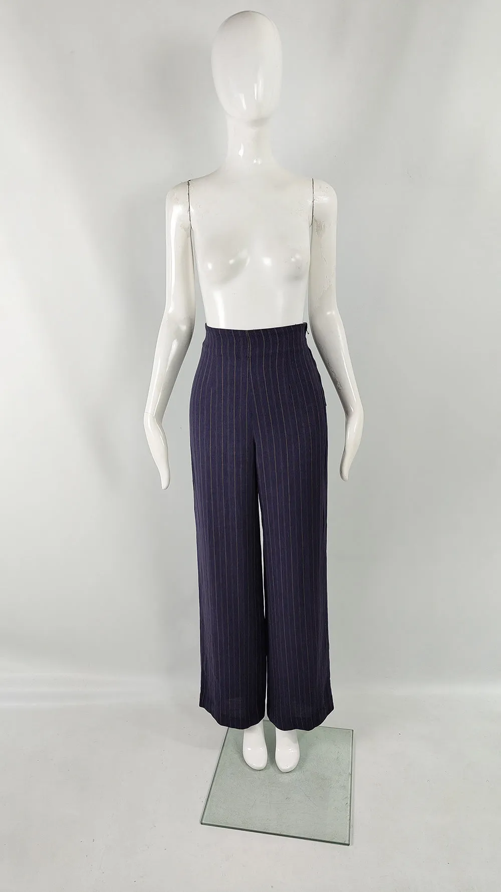 Katharine Hamnett Vintage High Waisted Wide Leg Trousers, 1990s