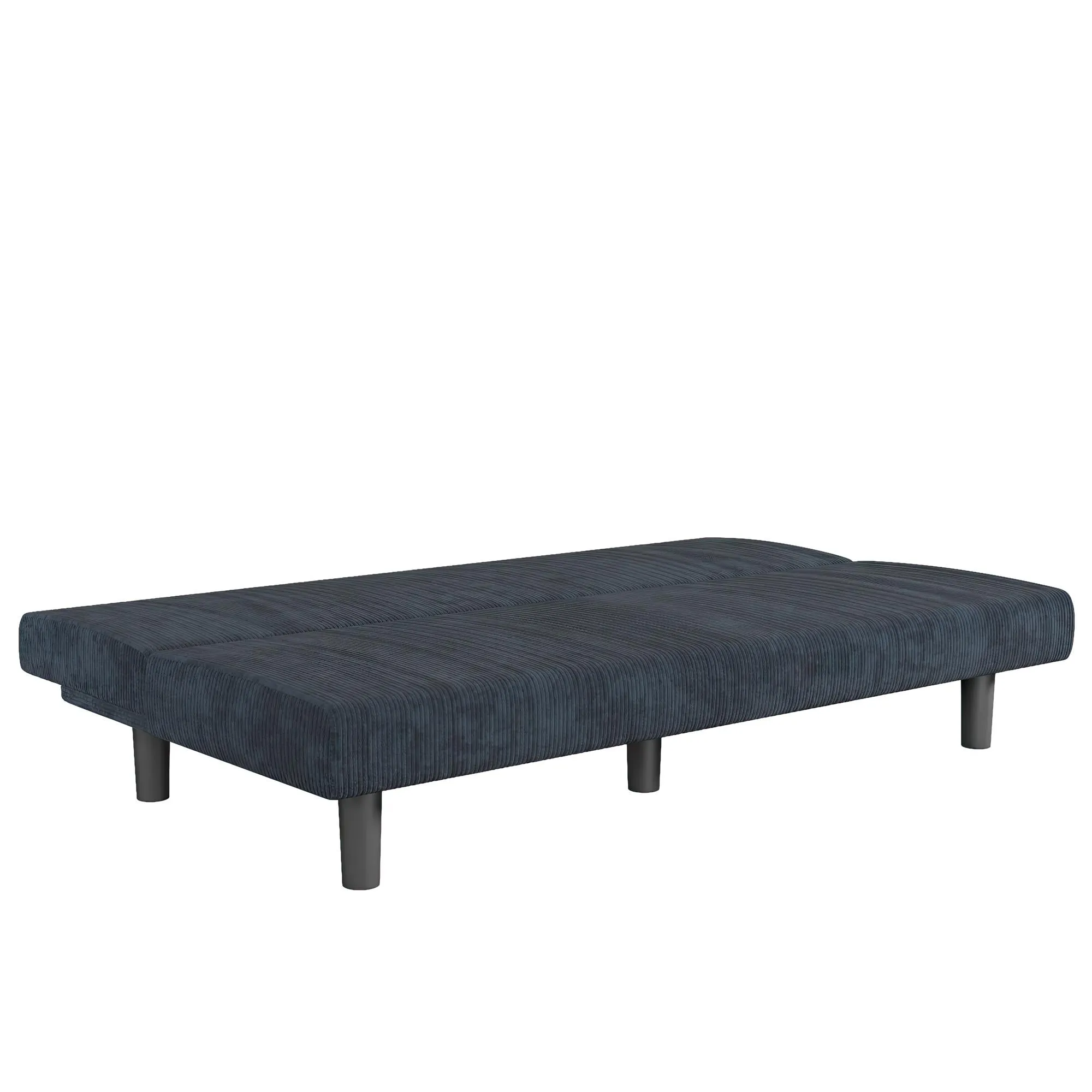 Kelra Armless Mid-Century Futon Sofa Bed