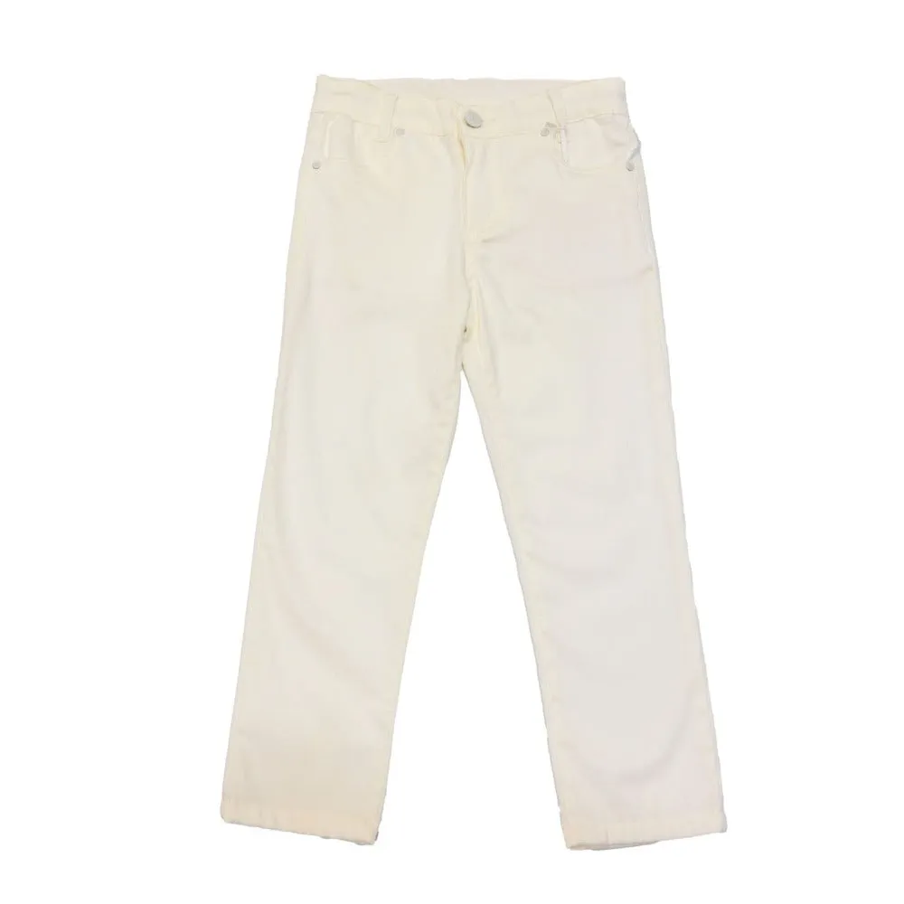 Kiddie Couture - Boys White Slim Fit Pants