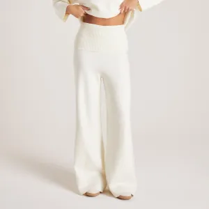 Knitted Trousers - Creme