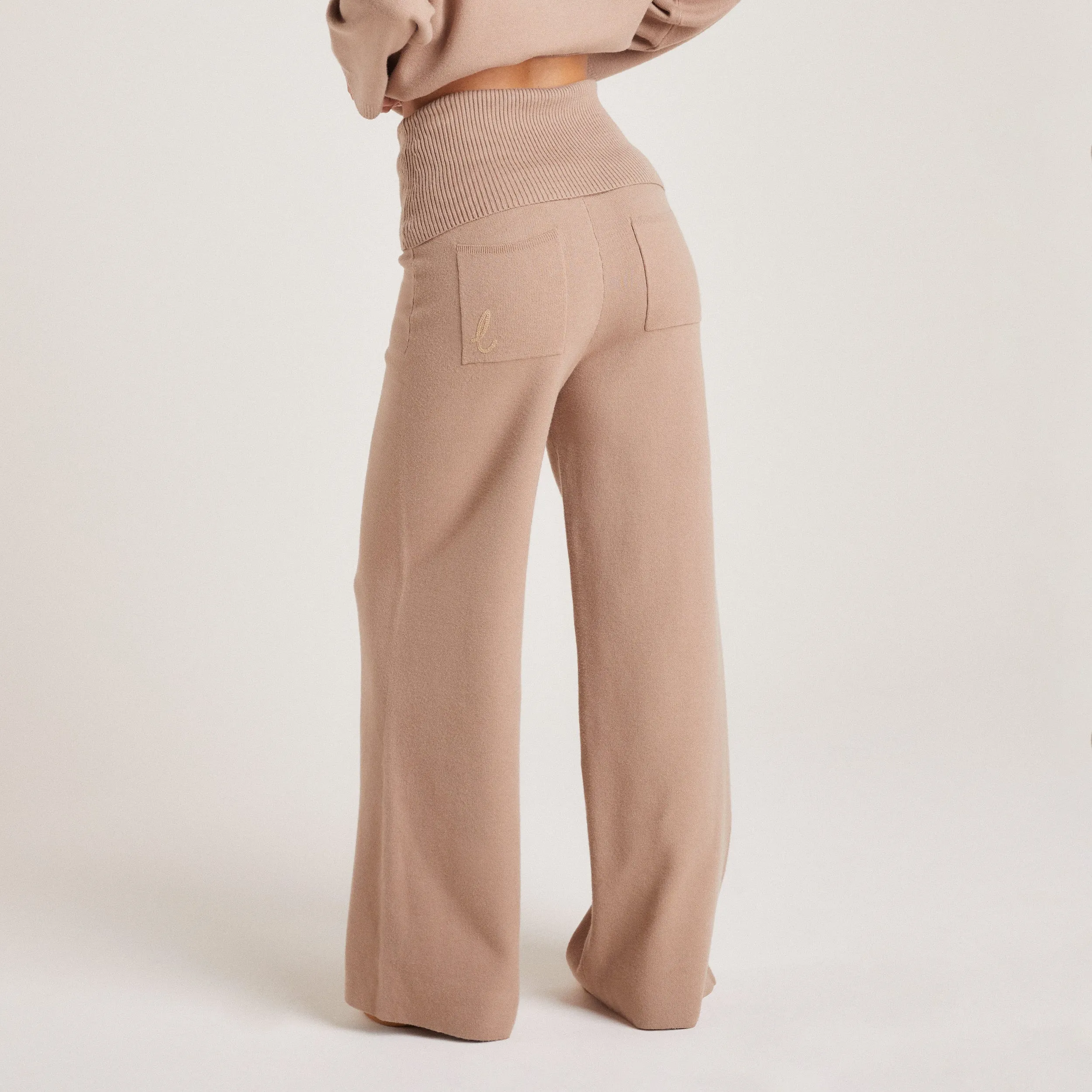 Knitted Trousers - Mink