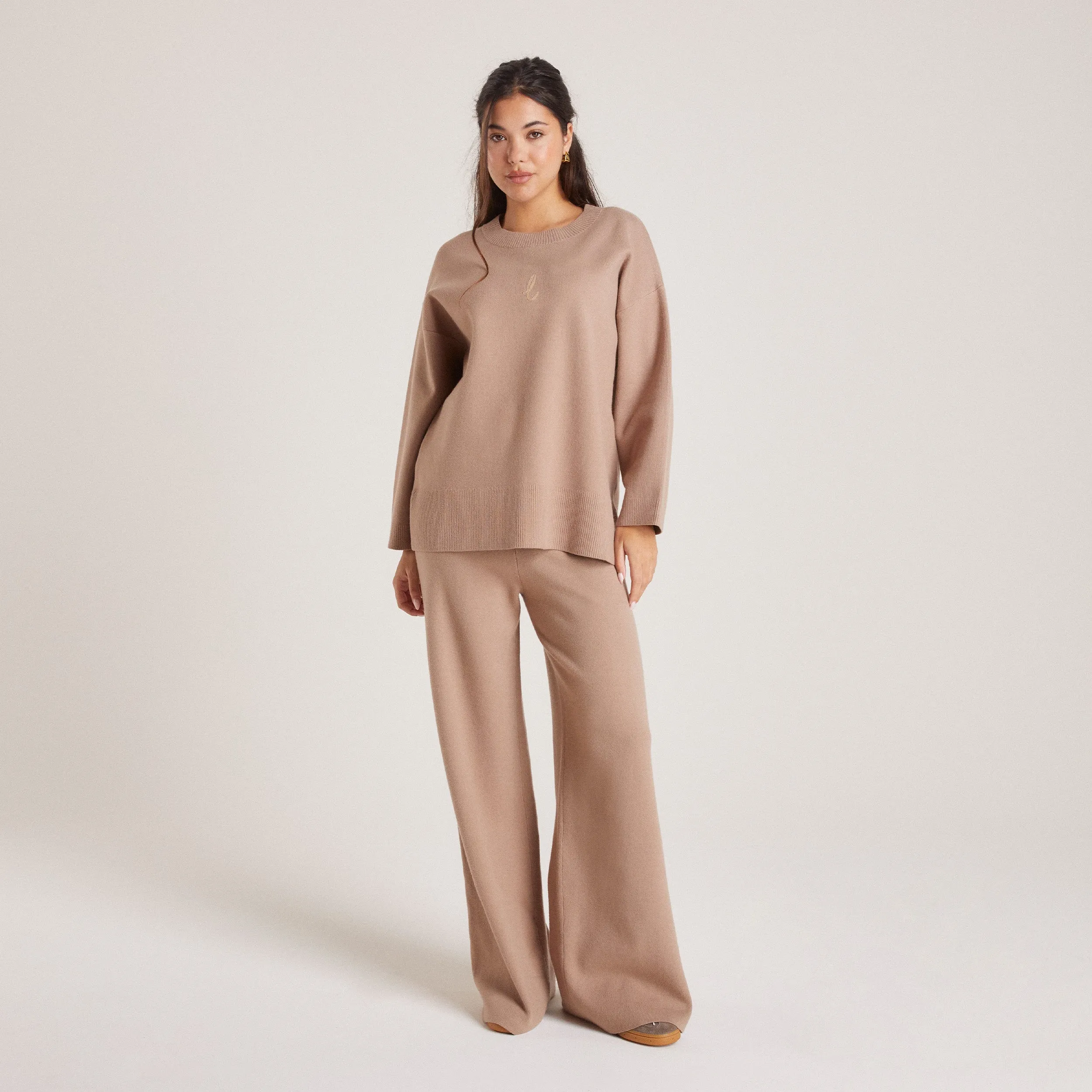 Knitted Trousers - Mink