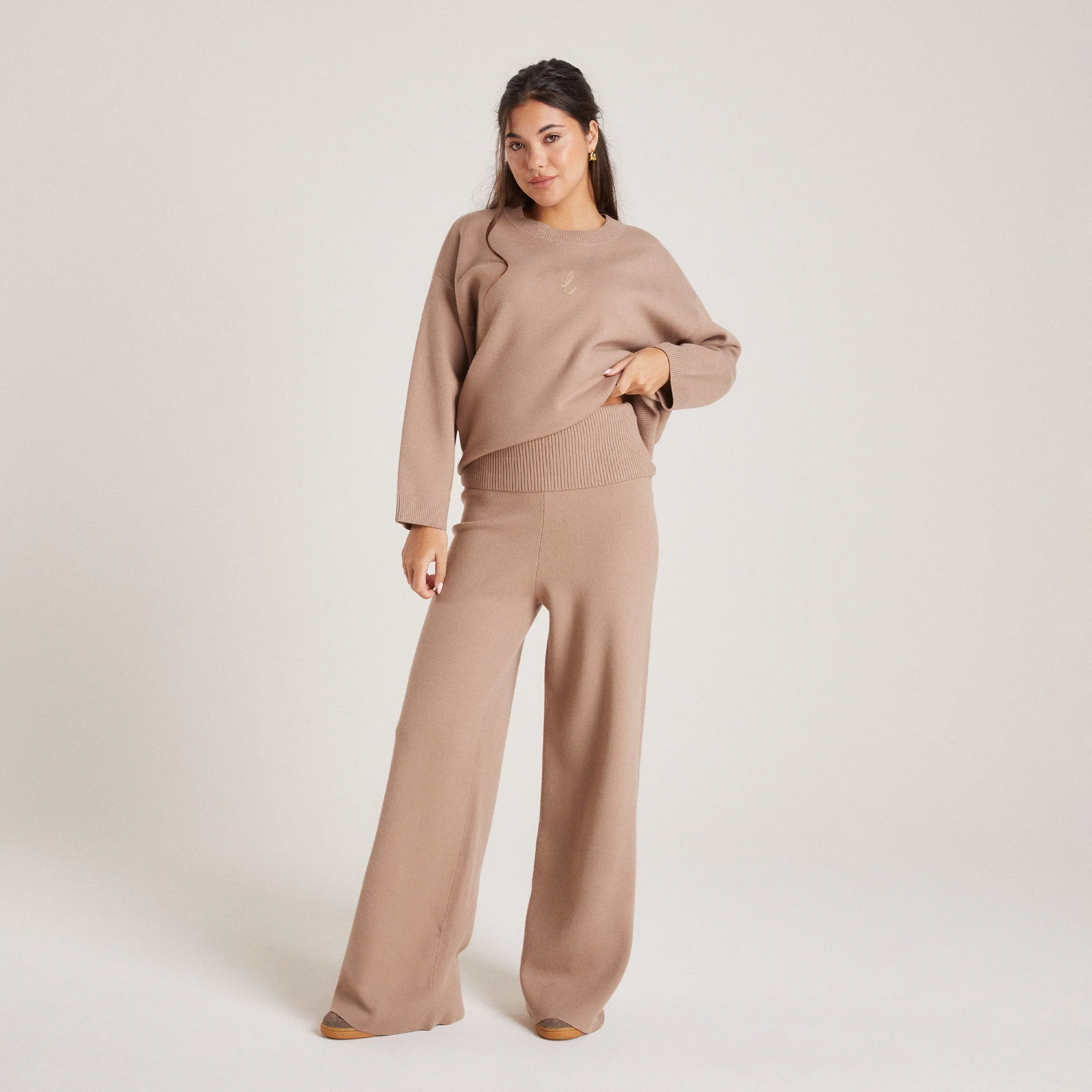 Knitted Trousers - Mink