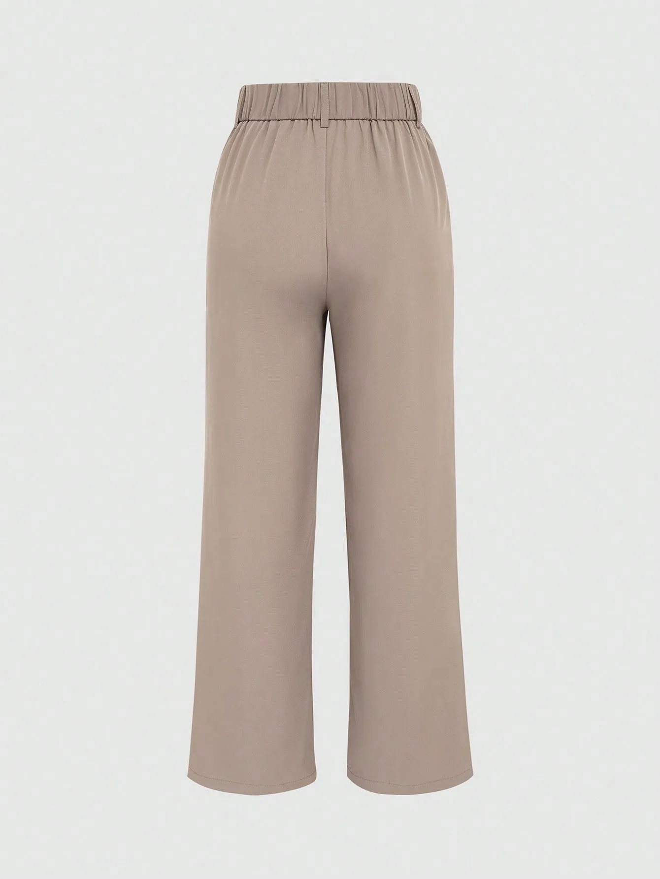 Ladies' Solid Color Pleated Trousers