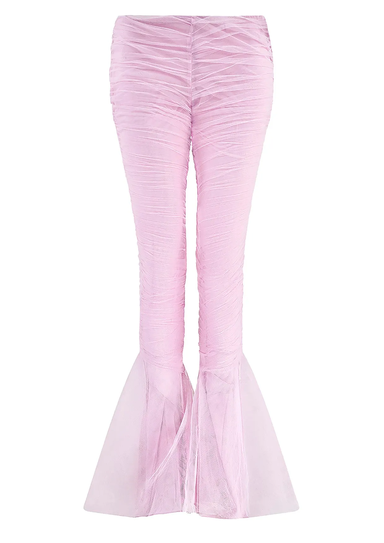 Lotus Flared Ruched Tulle Trousers