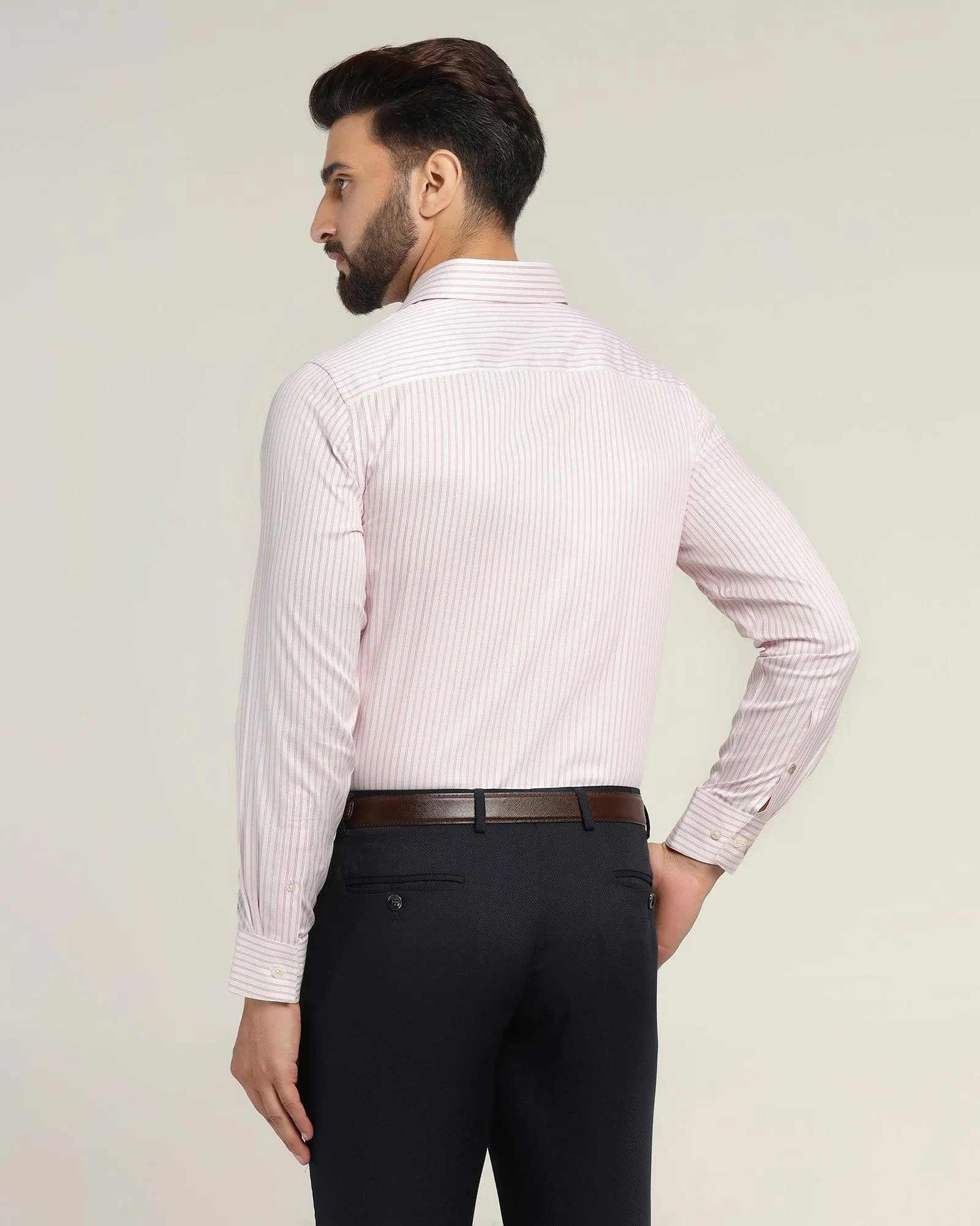 Luxe Formal Pink Striped Shirt - Kyle