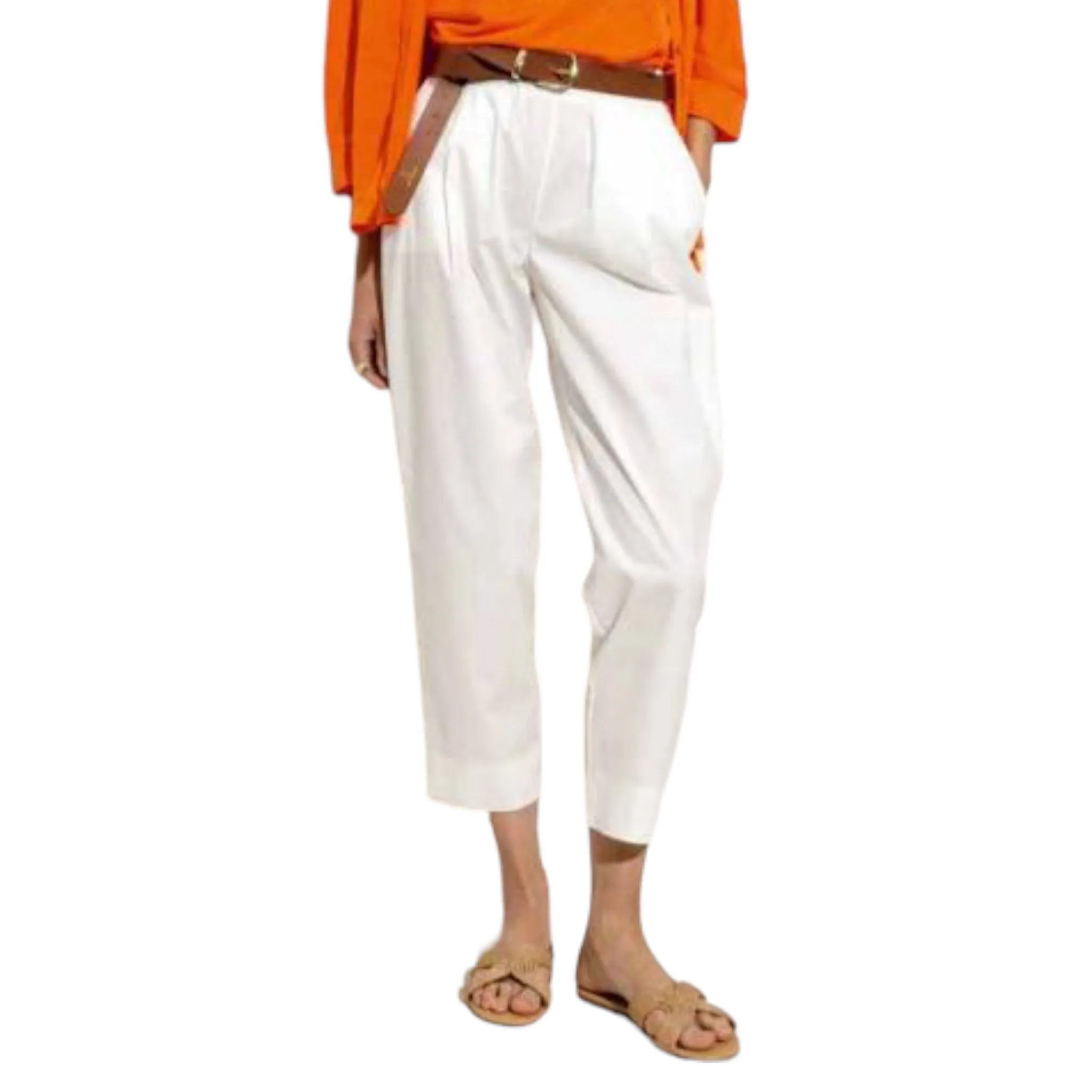 Maria Bellentani Pegged Trousers Latte