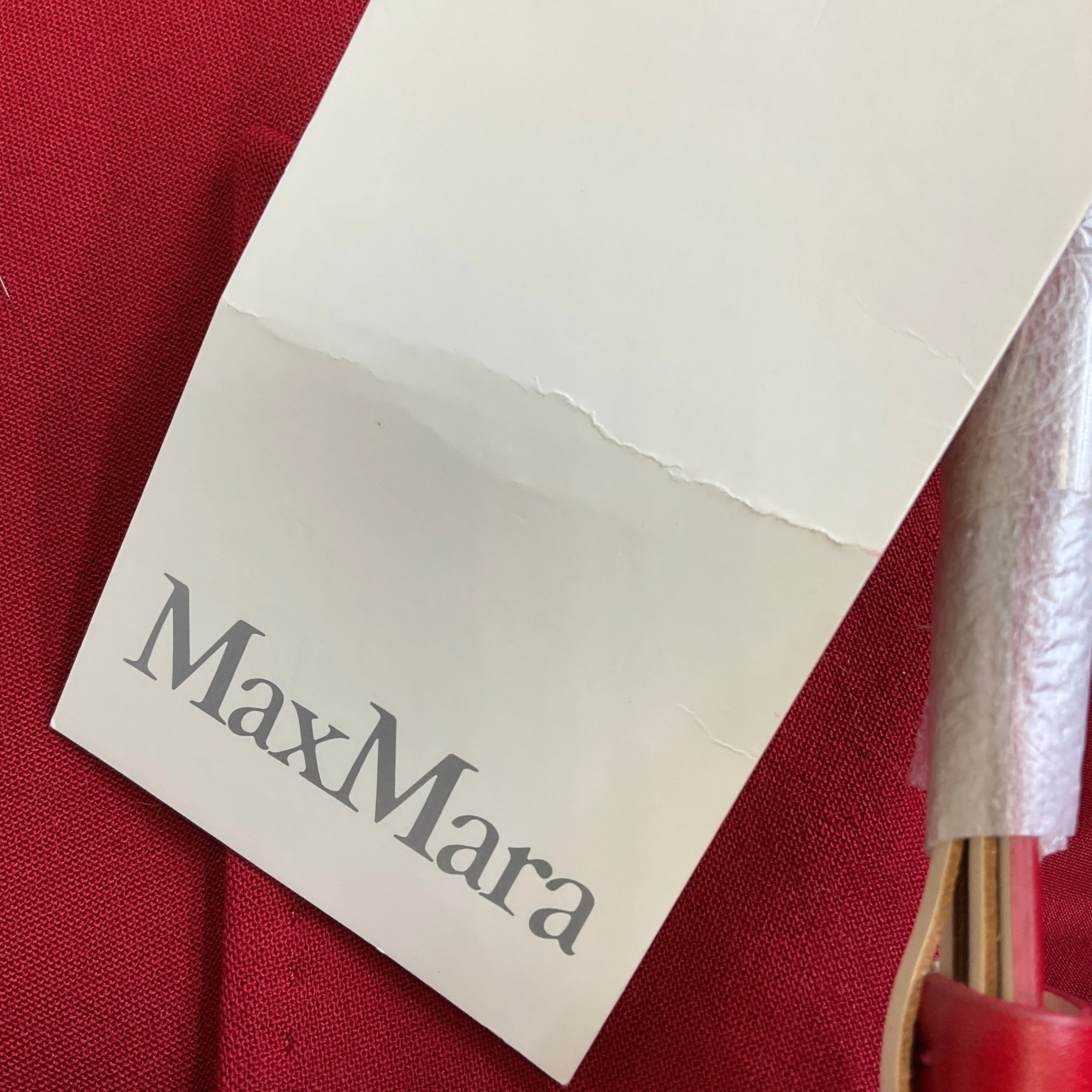 Max Mara Scarlet Belted Tailored Double Breasted Wool Califfo Dress