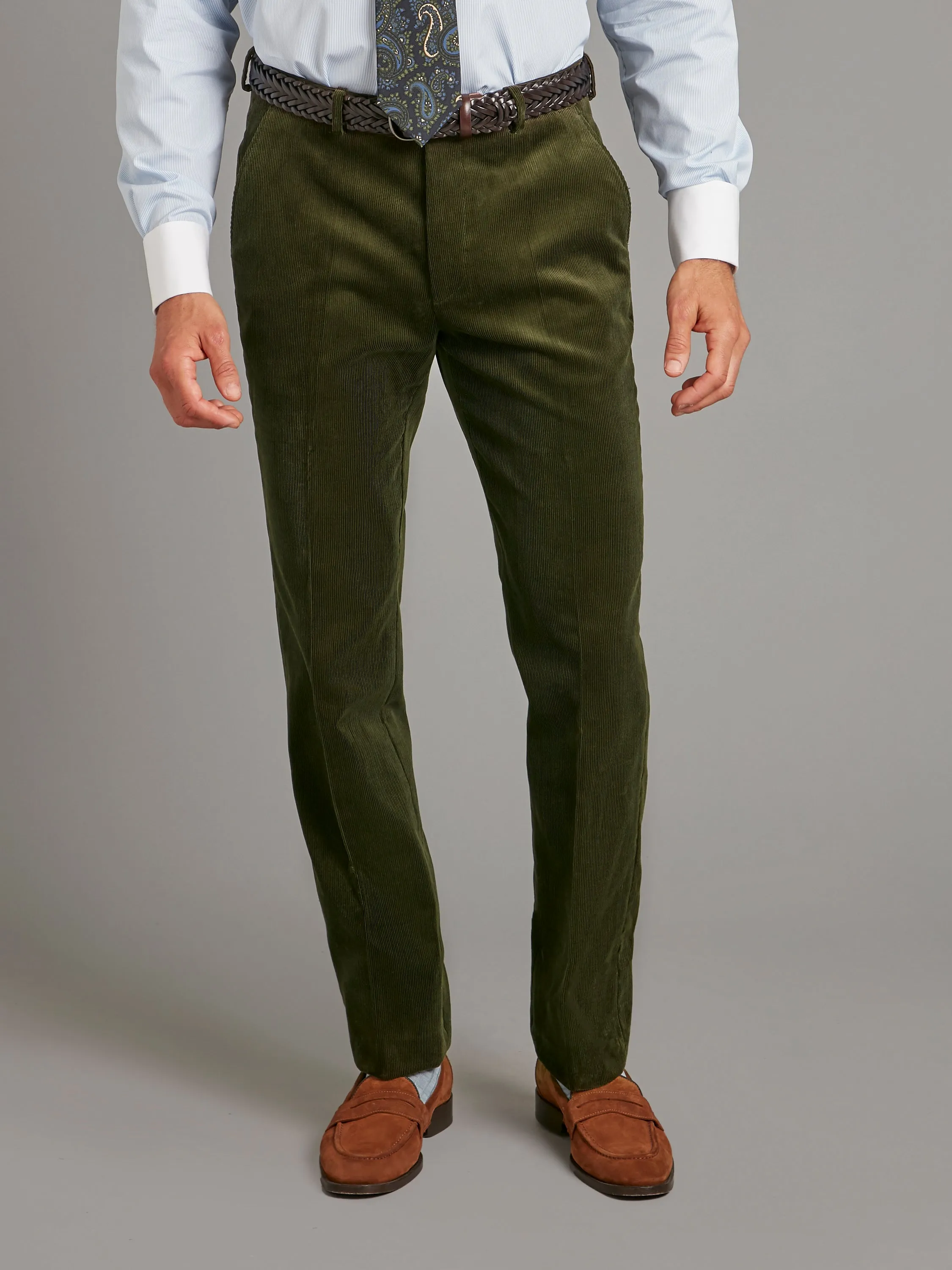 Needlecord Pants - Dark Olive