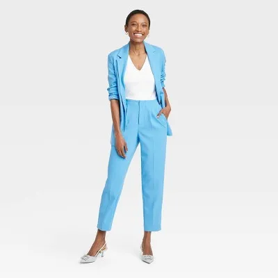 New - A New Day Women's Tapered High Rise Ankle Length Tailored Trousers