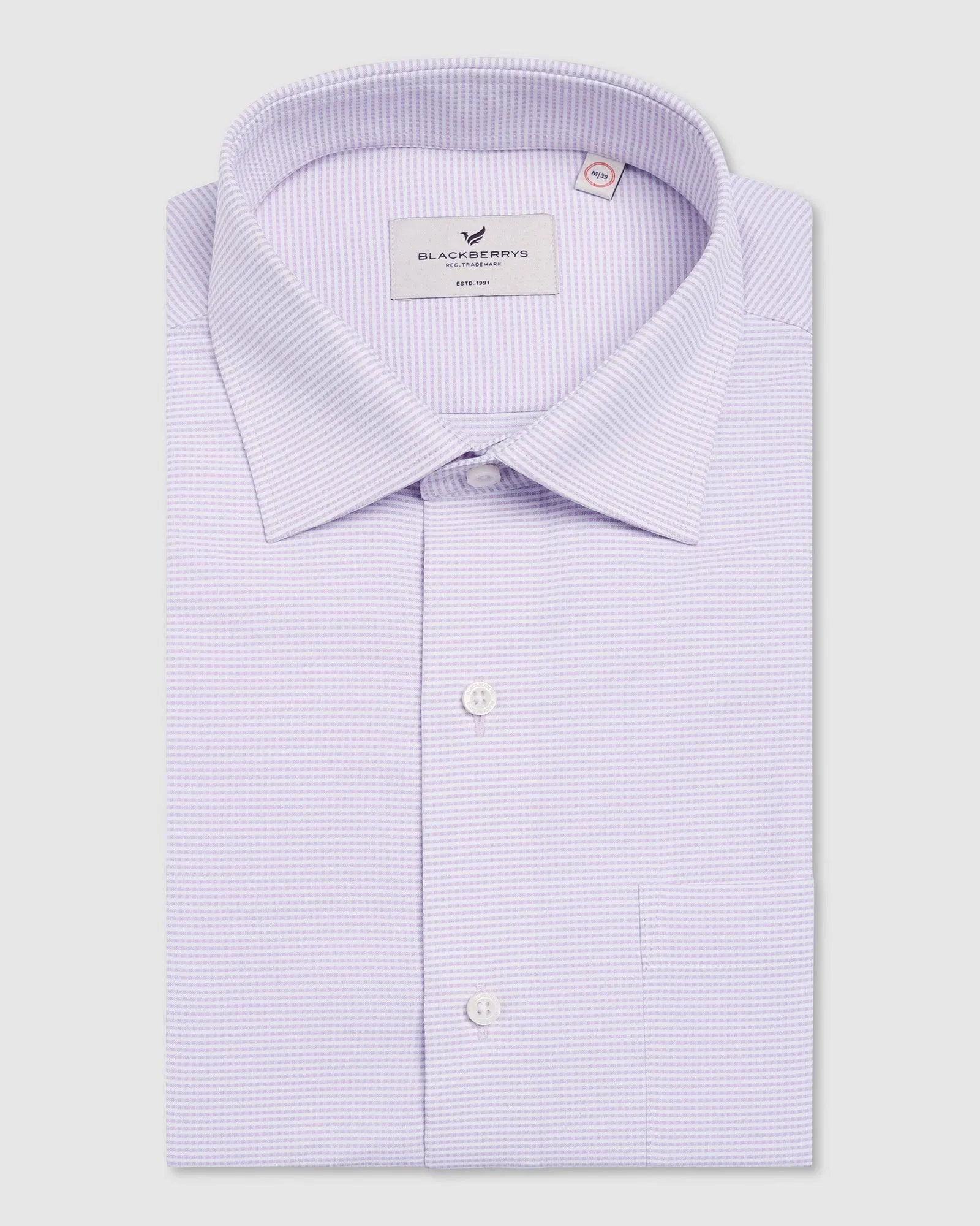 Non Iron Formal Mauve Textured Shirt - Matrix