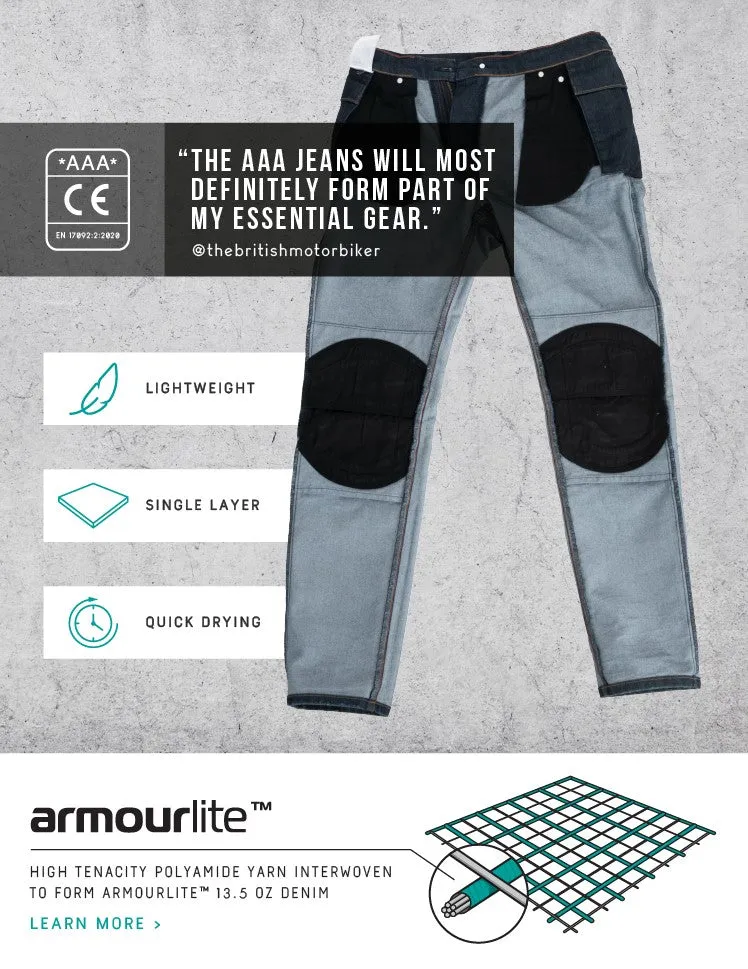 Oxford Original Approved AAA Rated Single Layer Armoured Jeans - Straight